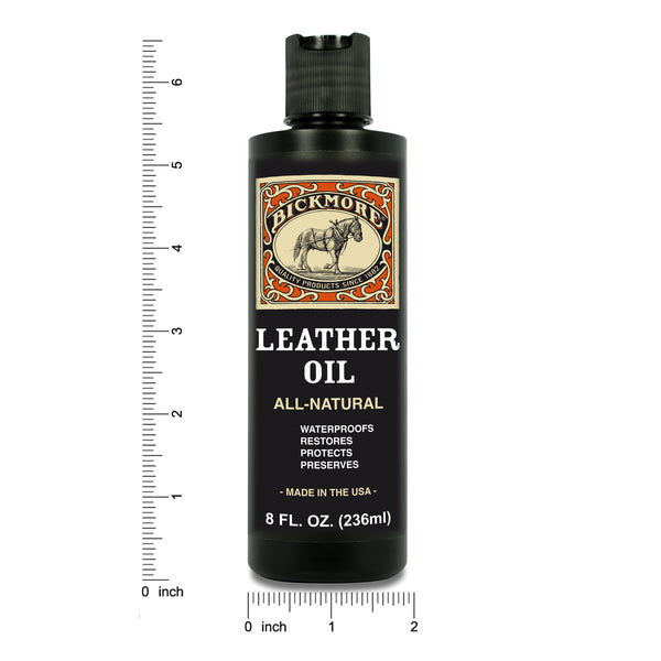 Bickmore Leather Oil Leather Conditioner | Waterproofs, Protects, and Restores Boots, Jackets, Auto, Furniture, and All Leather Goods | Made in The USA