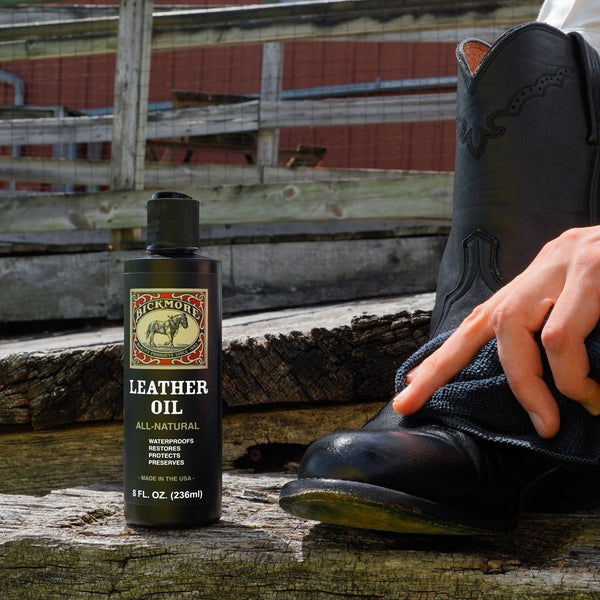Bickmore Leather Oil Leather Conditioner | Waterproofs, Protects, and Restores Boots, Jackets, Auto, Furniture, and All Leather Goods | Made in The USA