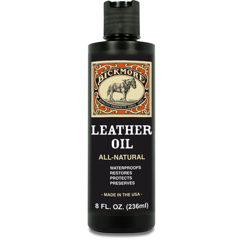 Bickmore Leather Oil Leather Conditioner | Waterproofs, Protects, and Restores Boots, Jackets, Auto, Furniture, and All Leather Goods | Made in The USA